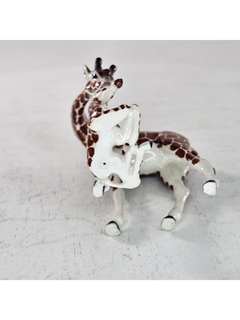 Northern Rose Porcelain Giraffe With Baby Miniature Figurine Little Critterz - Picture 7 of 8